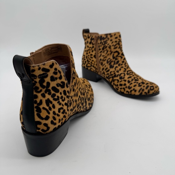Vionic Clara Leather Cow Hair Leopard Ankle Boot Size 8.5 - Picture 12 of 12